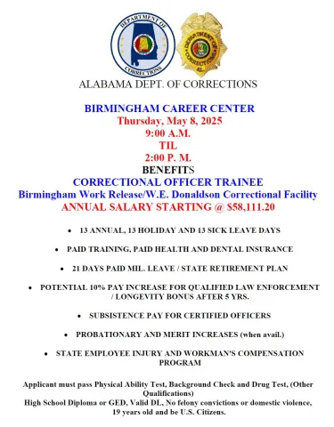 Alabama Department of Corrections Job Fair